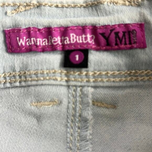 YMI Women's‎ Wannabettabutt Button Down Pencil Skirt Lightwash Size1/25 - Picture 7 of 10